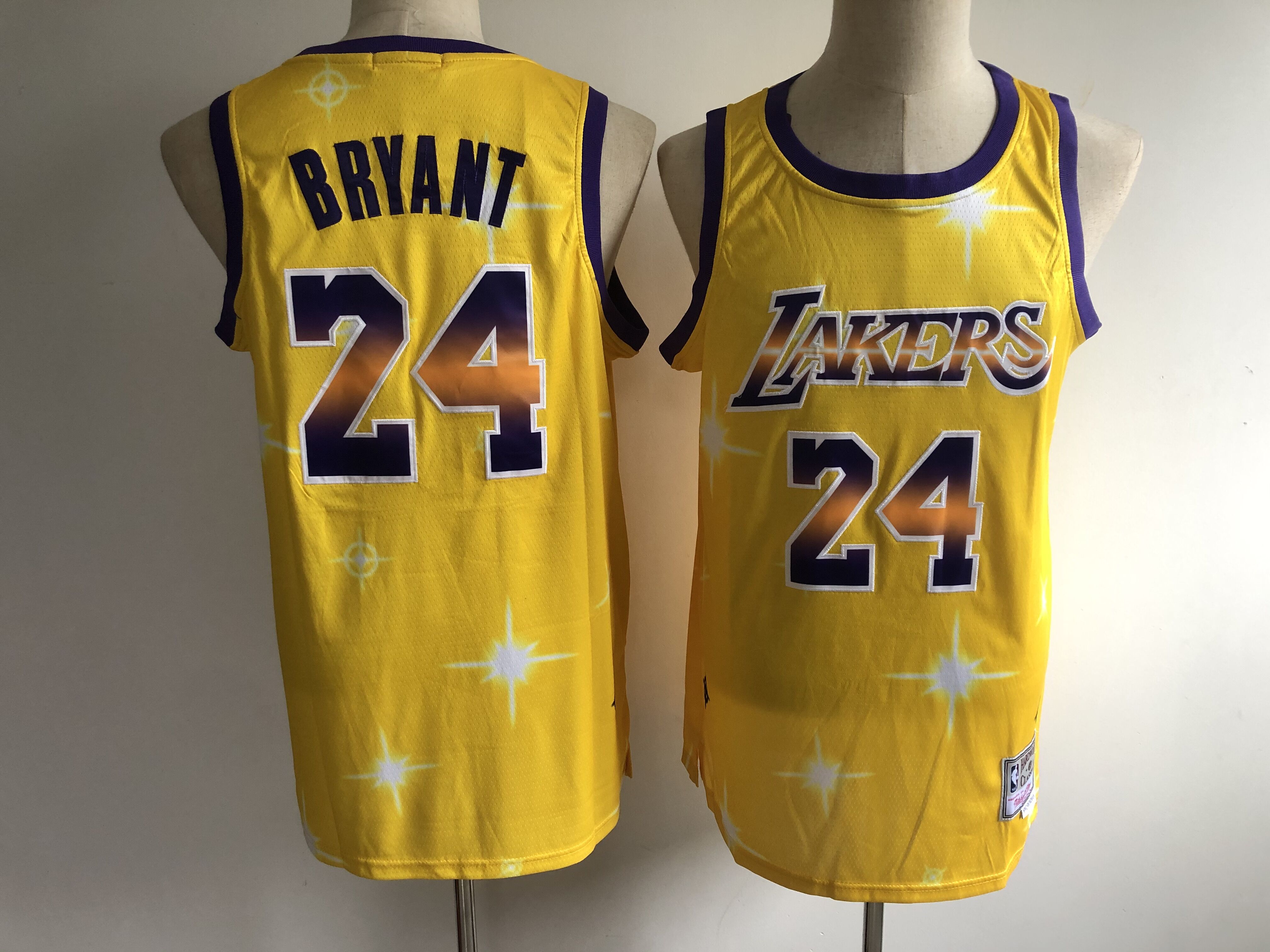 2020 Men Los Angeles Lakers #24 Bryant yellow game Nike NBA jersey